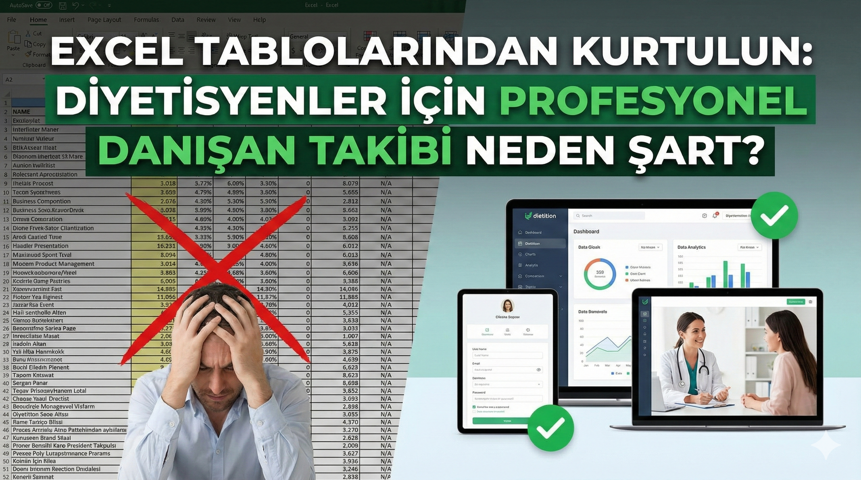 Get Rid of Excel Spreadsheets: Why Professional Client Tracking is Essential for Dietitians