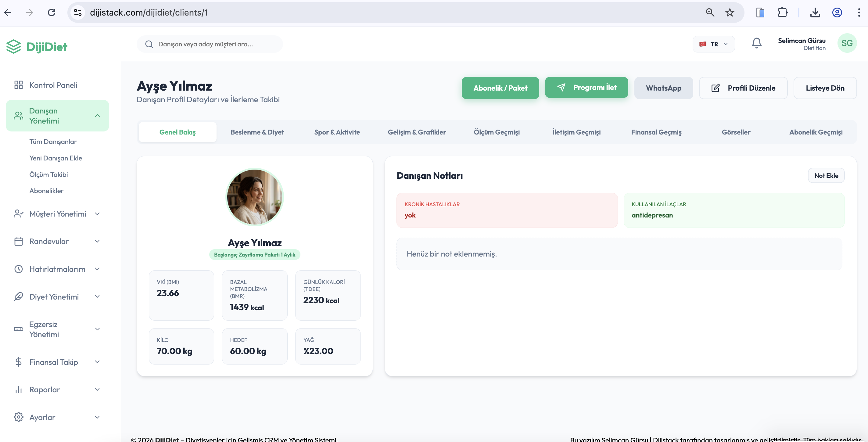Dijidiet | Smart Dietitian Management Platform Screenshot